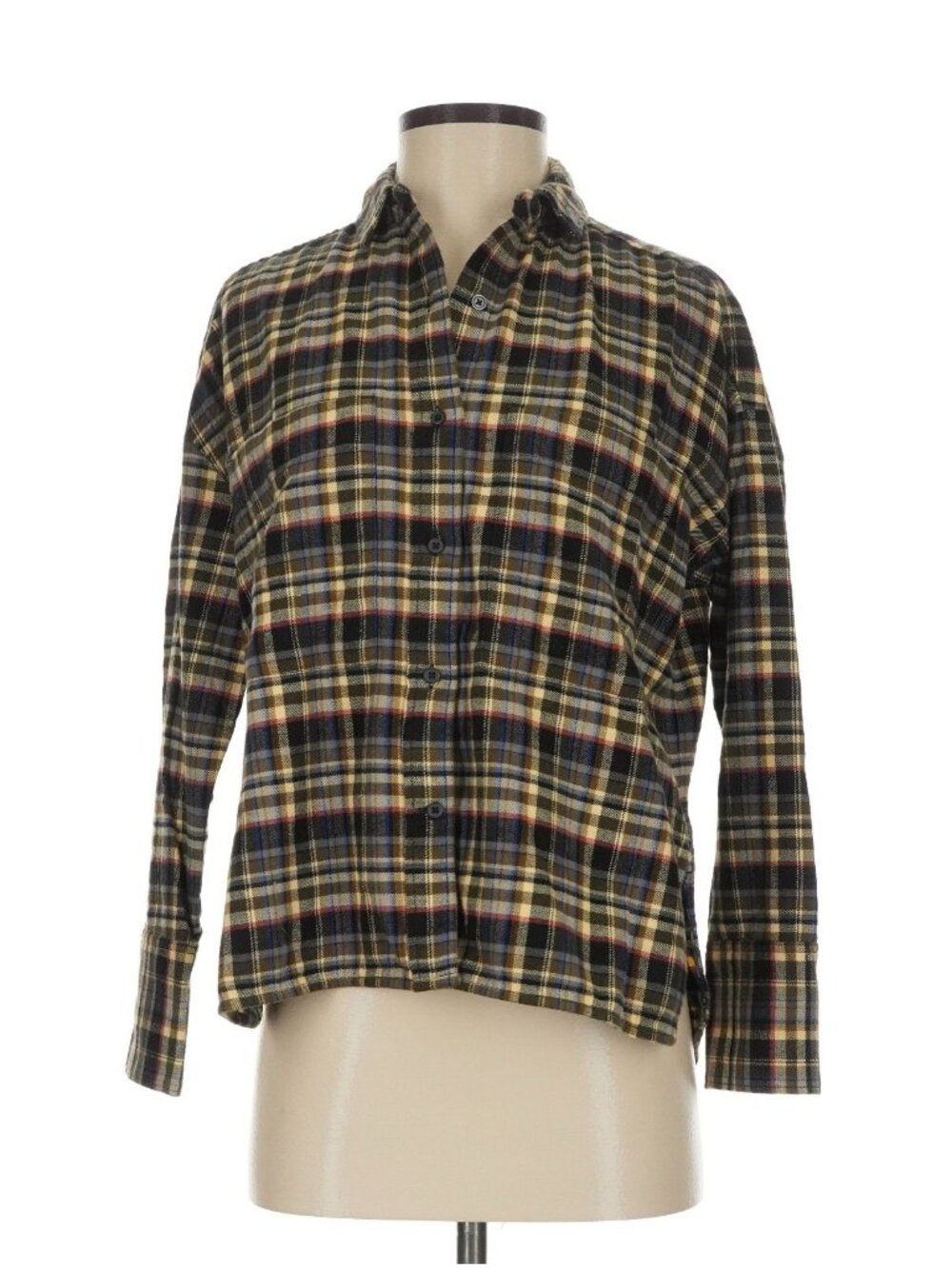 EVERLANE Plaid Button Down Shirt Size XXS